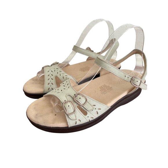 SAS Duo Quarter Strap Sandals Sage Leather Adjustable Buckles Womens Size 9 - Picture 4 of 14